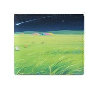 LPAGBCNU Wallet for Men Credit Card Holder for Women Slim Wallet Meteor Grassland Bifold Wallet with Id Window