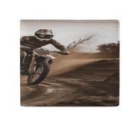 LPAGBCNU Wallet for Men Credit Card Holder for Women Slim Wallet Motocross Bifold Wallet with Id Window