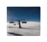 LPAGBCNU Wallet for Men Credit Card Holder for Women Slim Wallet Ski Lift at Sunshine Bifold Wallet with Id Window