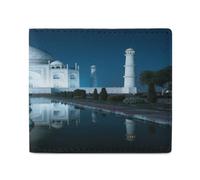 LPAGBCNU Wallet for Men Credit Card Holder for Women Slim Wallet Taj Mahal Bifold Wallet with Id Window