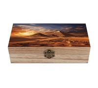 LPAGBCNU Wooden Jewelry Box Keepsake Storage Organizer Egyptian Pyramids Handmade Wooden Box for Storing Jewelry Coins Tartot Cards Small Treasures