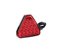 LPAKMGAGEL Lamp Lens 12V Car Style Triangle Red LED Rear Bumper Tail Stop Strobe Light Universal Car Center Brake Lights Accessories Rear Tail Lights(Red cover)
