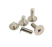 LPANBTGU 25 M2 M2.5 M3 M4 Ultra-thin Flat Oversized Head Bolts And Screws, Suitable For Laptops, And Maintenance Computers(6mm,M2.5 dk 7mm)