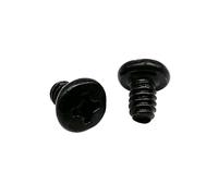 LPANBTGU 25pcs Slot Flat Round Wafer Head Screw Bolt 6#-32 * 5/6/8mm For PC Case Hard Drive HDD Power Supply PSU Mount Fix Computer F(Black,6-32x8mm)