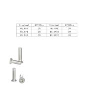 LPANBTGU M1 M1.4 M1.6 M2 304 Stainless Steel Cross Countersunk Head Flat Tail Screw Bolt(M1.6 (120PCS))