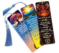 LParkin 3PCS 2 Year Sobriety Bookmarks Sobriety Gifts for Women Men Sober Gifts, Serenity Prayer Bookmark, Recovery Gifts for Alcoholics Anonymous, Christian Gifts for Him Her