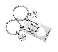 LParkin Best Friend Keyring Set of 2 Best Bitches for Life BFF Sister Gift Bestie Gifts Christams Birthday Maid of Honor Gift Bitches Love Forever Keyrings 1/2”2” Stainless Steel