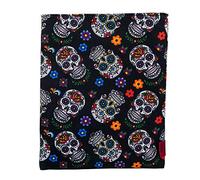 LParkin, Book Cover Colorful Skull Design Medium Gift Idea 11x8.5 Inch Gifts for Book Lovers