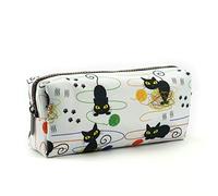 LParkin Cute Cat Pencil Case Cats and Yarn Knitting Notion Pouch Kitten Makeup Bag Gift for Cat Lovers Pencil Pouch Small Cosmetics Bag Kawaii Box Gadget Bag Stationary