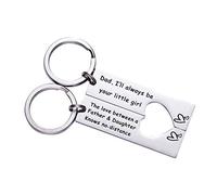 LParkin Dad I'll always be your little girl The love between a Father & Daughter knows no distance Father Daughter Keychain Set
