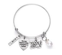 LParkin Daddys Girl Daughter Bracelet Stainless Steel Bangle Birthday Gift for Daughter Gift