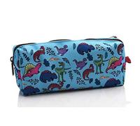 LParkin Dinosaur Pencil Case Canvas Pen Bag Pouch Stationary Case Makeup Cosmetic Bag Gadget Box School Supplies