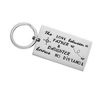 LParkin Father Daughter Long Distance Keyring Gifts - The Love Between Father and Daughter Knows No Distance Keyrings Keyring Gift for Father