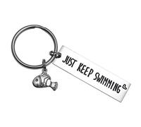 LParkin Keep Fucking Going Keyring Just Keep Swimming Key ChainEncouragement Gift Best Friend Keep Going Key Ring