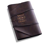 LParkin Leather Bible Cover for Men and Women Trust in The Lord with All Your Heart Proverbs 3:5 Bible Wrap Around Strap Bible Cover Gifts