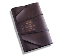 LParkin Leather Bible Cover for Men and Women You are Fearfully and Wonderfully Made Psalm 139:14 Bible Wrap Around Strap Bible Cover Gifts
