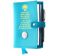 LParkin Premium AA Big Book Cover with Secure Coin Holder - Durable PU Leather Double AA Book Cover for Big Book and 12 Steps & 12 Traditions, Unique Sobriety Design - Green Like a Tree