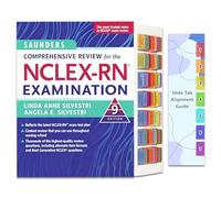 LParkin Premium Index Tabs for Saunders Comprehensive Review for The NCLEX-RN Examination 9th Edition. 72 Color-Coded PVC Laminated Tabs with Alignment Guide - Book Not Included