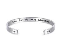 LParkin Time for The Next Adventure College Graduation Gift Bracelet Inspirational Jewelry High School Graduate Gift for Daughter