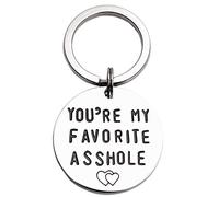 LParkin You're My Favorite Asshole Keyring Funny Man Gift Valentine's Day Husband Boyfriend Gift (You're My Favorite Asshole)