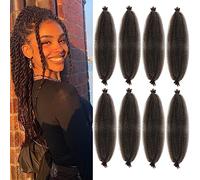 LPARMJIT Springy Afro Twist Hair 16 Inch 3 Packs Pre-Separated Kinky Marley Twist Braided Hair For Soft Butterfly Locs Pre-Fluffed Afro Twist Hair Extensions. (24inch(Pack of 8), 4#)
