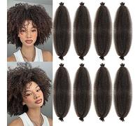 LPARMJIT Springy Afro Twist Hair 16 Inch 3 Packs Pre-Separated Kinky Marley Twist Braided Hair For Soft Butterfly Locs Pre-Fluffed Afro Twist Hair Extensions. (16inch(Pack of 8), 4#)