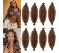 LPARMJIT Springy Afro Twist Hair 16 Inch 3 Packs Pre-Separated Kinky Marley Twist Braided Hair For Soft Butterfly Locs Pre-Fluffed Afro Twist Hair Extensions. (16inch(Pack of 8), 30#)