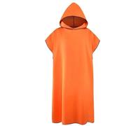 LPATEBCVU Changing Robe Surf Poncho Changing Towel Hooded Robe Beach Blanket Bath Swim Wetsuit for Adults(Orange)