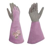 LPATEBCVU Gardening Gloves 1pair Gardening Thorn Proof Long Gloves Garden Planting Pruning Tool Lawn Hands Protector Waterproof Trimming Glove(Purple,L)