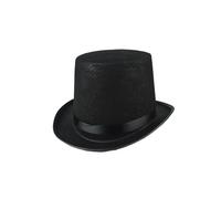 LPATEBCVU Jazz Hat Black Top Hat Kids Adult Magician Deluxe Collapsible Costume Accessory Dark Elegant Jazz Cap Party(L)