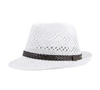 LPATEBCVU Jazz Hat Paper Straw Hat Women Summer Fashion Sun Cap Dad Jazz Men Cool Fedora(Color1)