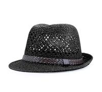 LPATEBCVU Jazz Hat Paper Straw Hat Women Summer Fashion Sun Cap Dad Jazz Men Cool Fedora(Color2)