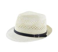 LPATEBCVU Jazz Hat Paper Straw Hat Women Summer Fashion Sun Cap Dad Jazz Men Cool Fedora(Color3)