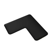 LPATEBCVU L Shaped Bathroom Rug L-shaped Bathroom Absorbent Floor Mat Furry Shower Room Foot Thick Sponge Non-slip Toilet for Corner Showers(Black,120x120x45cm)