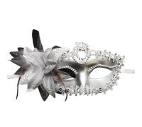 LPATEBCVU Party Masks Costumes Women Mask Silver White Gold Black Lace Face Princess Masquerade Ball Fancy Masks Party Accessories(Silvery)