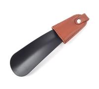 LPATEBCVU Shoe Horn Long Handled 42cm Long Handled Shoe Horn Leather Shoehorn Metal No Bending 16cm Short Spoon Home Tools For Pregnant Backache Eldery(Brown Short 16cm)