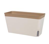 LPATEBCVU Windowsill Planter 27 * 14.5cm Self Watering Plant Pot Rectangle Double Layer Windowsill Desktop Flower Herb Succulent Planter Box Gardening Supplies(Coffee)