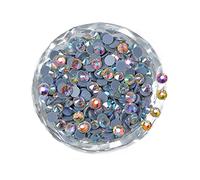LPBeads 8000 Pieces SS10 Crystal AB Hotfix Rhinestones Flatback Round Crystal Glass Rhinestones Gems for Crafts Nail Face Art Clothes Shoes Bags DIY