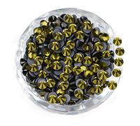 LPBeads 8000 Pieces SS10 Olivine Hotfix Rhinestones Flatback Round Crystal Glass Rhinestones Gems for Crafts Nail Face Art Clothes Shoes Bags DIY