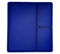 LPC DIRECT 3 Section Parts Tray for LEGO Building and Model Making (Extraa Large Dark Blue)