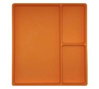 LPC DIRECT 3 Section Parts Tray for LEGO Building and Model Making (Extraa Large Orange)