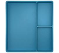 LPC DIRECT 3 Section Parts Tray for LEGO Building and Model Making (Extraa Large Sky Blue)