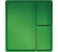 LPC DIRECT 3 Section Parts Tray for Lego Building and Model Making, Made at our base in Essex (Green)