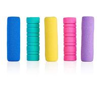 LPC DIRECT Pencil Grippers for Increased Control in Writing and Drawing - Assorted Colours - Available in 5 Styles (Pack of 5 Cushion Grippers)