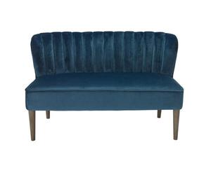 LPD Bella 2 Seater Sofa - Crushed Velvet - L68 X W130 X H79.5 Cm - Midnight Blue