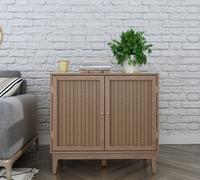 LPD Bordeaux Rattan Small Sideboard - Boho Elegance With Luxe Gold Accents