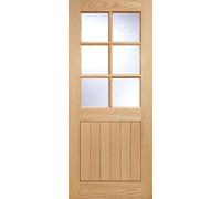 LPD Cottage Oak External Door - 6L Clr Glaze 2032 x 813mm O6LITE32