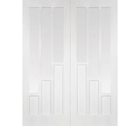 LPD Coventry 3P 3L Glazed Internal Door Pairs 1981 x 1168mm Primed White