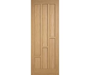 LPD Coventry Solid Core Internal Door - Unfinished - 6P 1981 x 610mm Oak COVOAK24