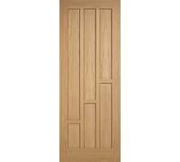 LPD Coventry Solid Core Internal Door - Unfinished - 6P 2032 x 813mm Oak COVOAK32
